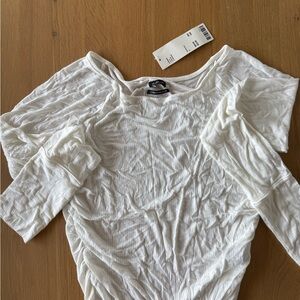 Urban Outfitters Cream Long Sleeve Top